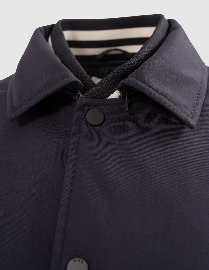 Men’s navy double-collar WATERPROOF BREATHABLE jacket-7