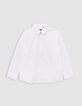 Boy’s white shirt, lightning embroidered on button placket-2