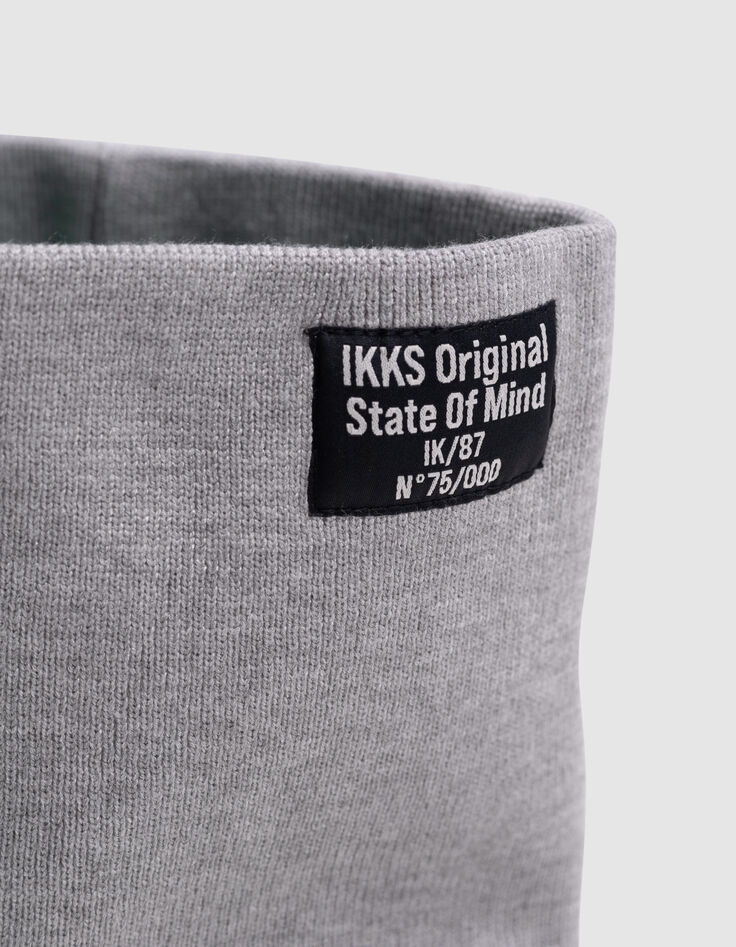 Graues Logo-Snood aus recyceltem Strick für Jungen-2