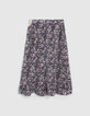 Asymmetrische marine rok Lenzing™ Ecovero™ bloemenprint meisjes-2