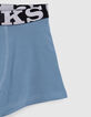 Jungen-Boxershorts in Mittelrot und Blau -7