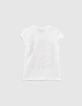 T-shirt blanc optique visuel cachemire couleur fille-3