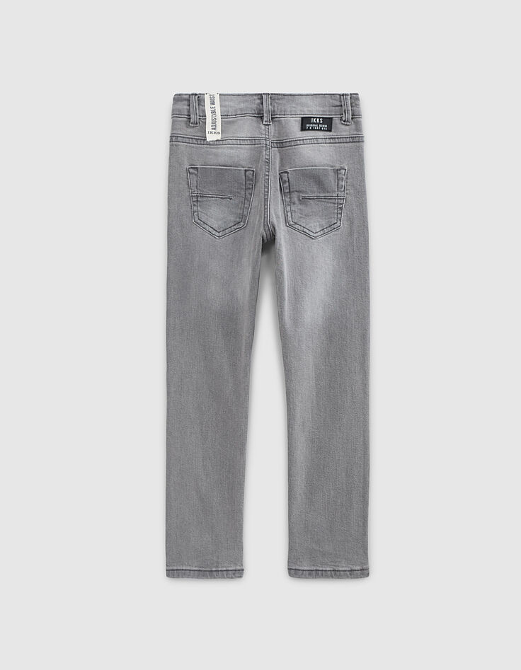 Jean slim gris Essentiel en coton bio garçon-4