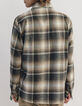 Men’s brown checked motif REGULAR shirt-2