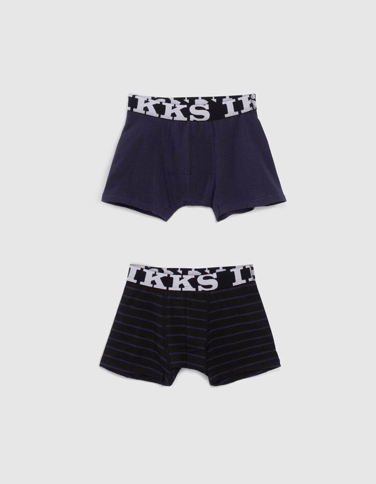 Boys’ navy/black stripe boxers-2