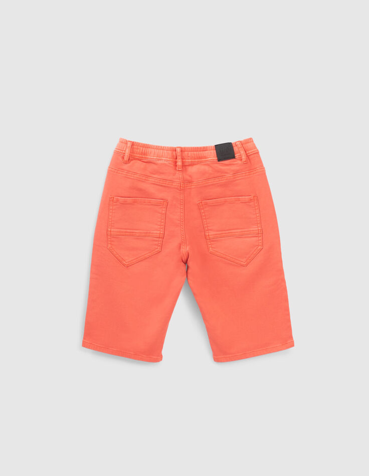 Bermudas naranja oscuro cintura elástica niño-2