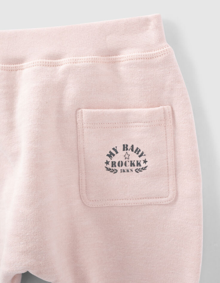 Baby’s light pink organic sweatshirt fabric trousers-6