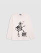 Ecru organic cotton t-shirt boy rat-rocker design-2