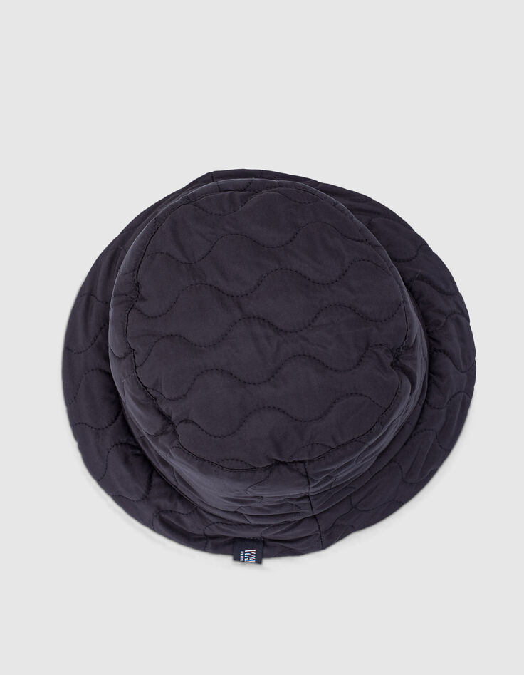 Bob reversible negro acolchado o crudo sherpa niña-5