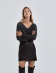 Minifalda negra de cuero con ojales Pure Edition mujer-1