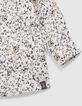 Baby boys’ white organic cotton shirt with flower print-5