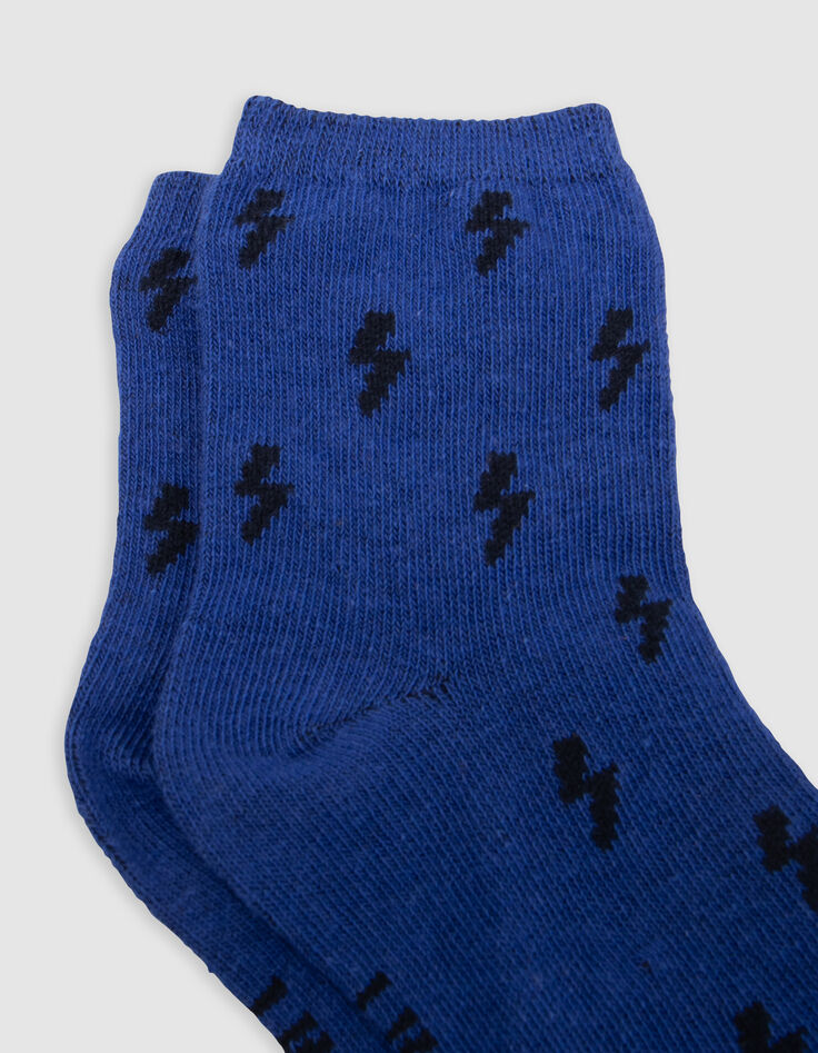 Socken für Jungen in Marine, Kamel und Blau-5