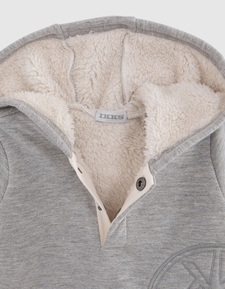 Bont geborduurd grijs maxi sweatshirt voor babyjongens-5