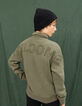 Boy's khaki sweatshirt with XL slogan embroidered on back-8