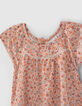 Perzik blouse microbloemetjesprint EcoVero™ babymeisjes-4