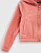 Girls’ rosewood felted/Sherpa inside cardigan-4