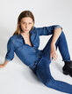 Blaue Damenjeansbluse-1