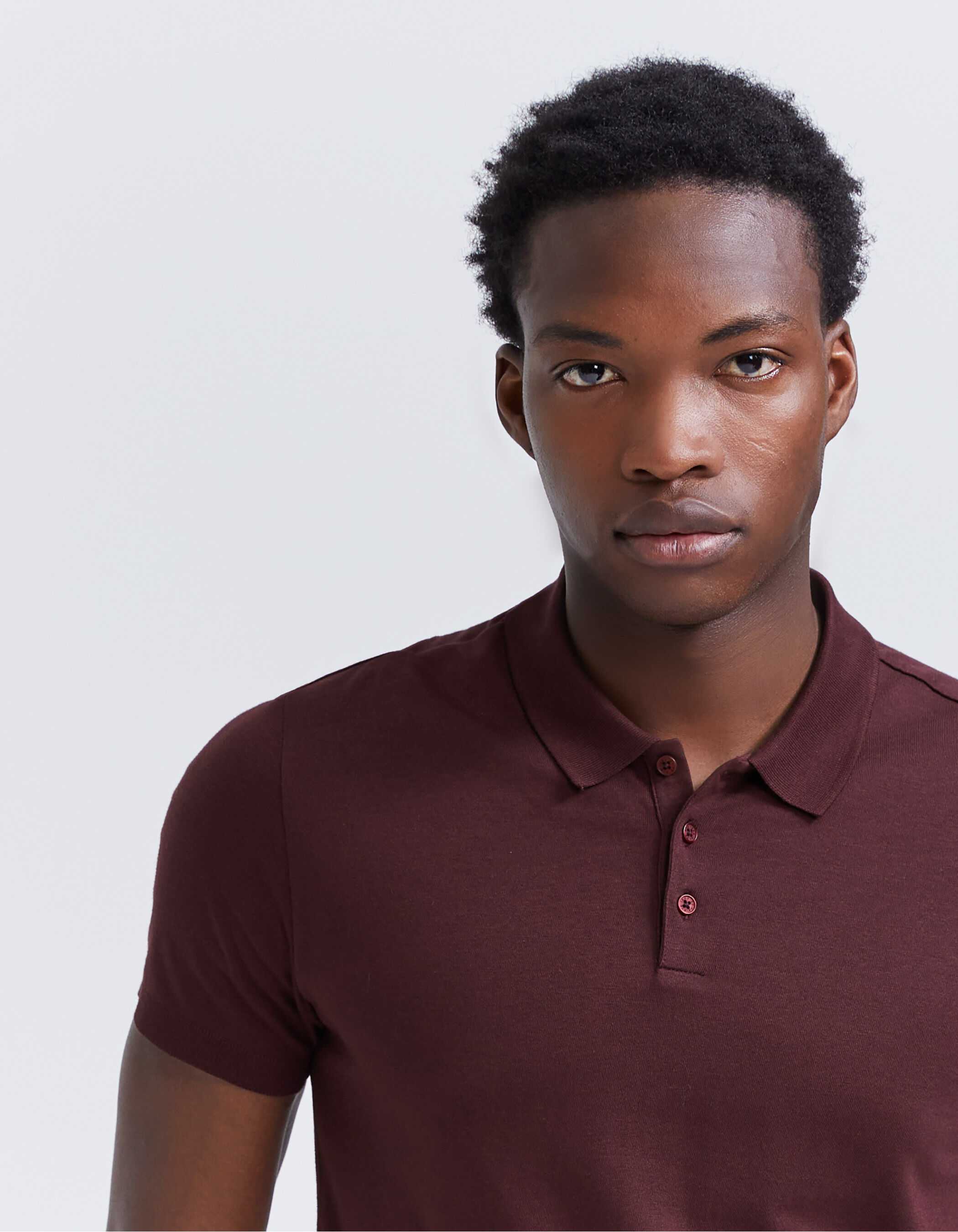 Burgundy polo cheap shirt mens