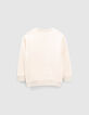 Jungen-Sweatshirt creme, Skelett-/Turnschuhabbildung-5