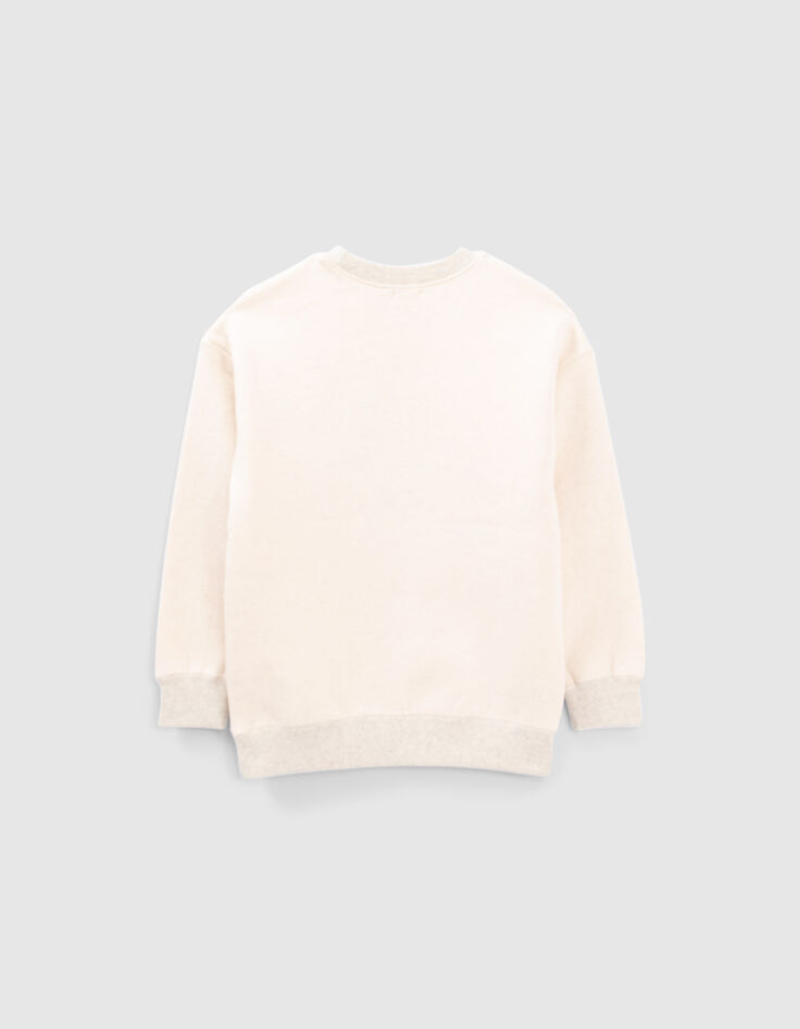 Jungen-Sweatshirt creme, Skelett-/Turnschuhabbildung-5