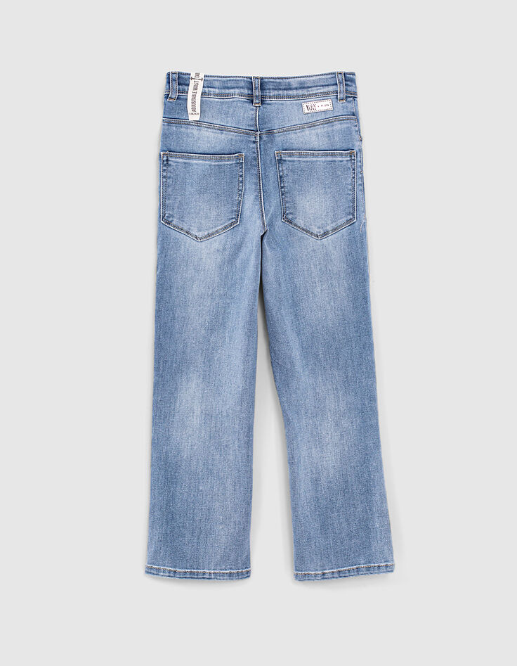 Light blue slim vintage jeans bio hoge taille meisjes-3
