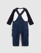 Baby boy 2-in-1 T-shirt and denim overalls set-5