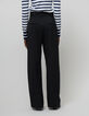 Women's black wide-leg pants-4