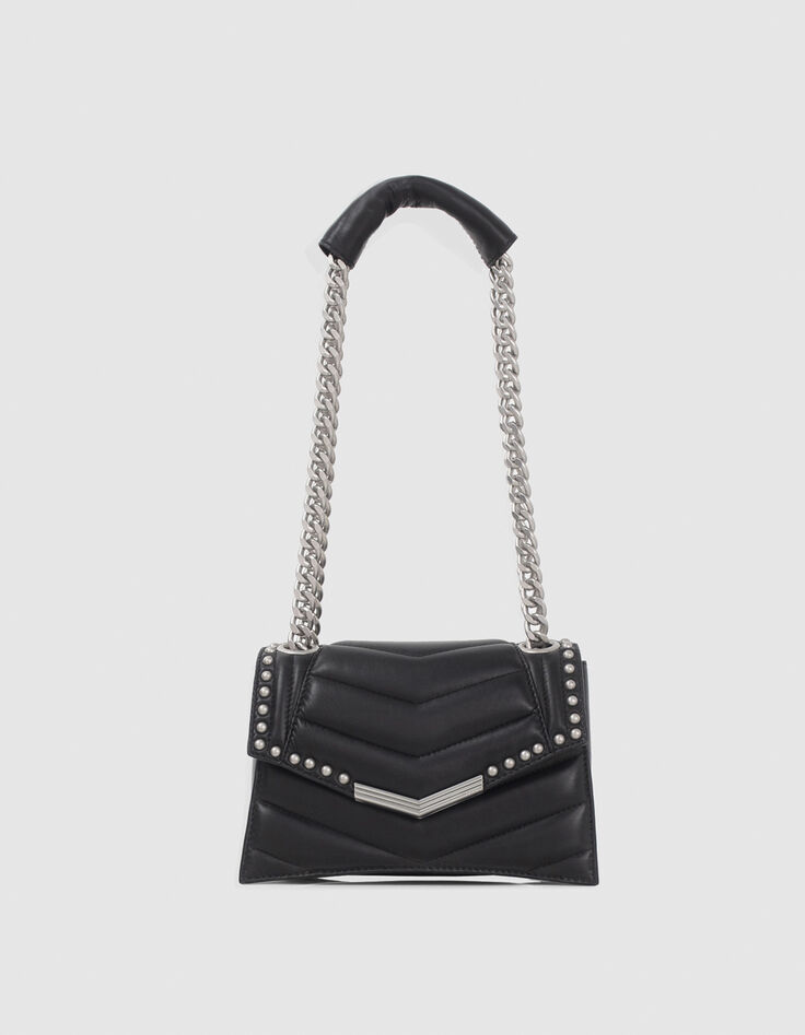 Women’s black studded leather THE 1 Rock bag Size S-2