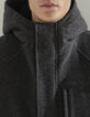 Men’s charcoal hooded coat-2