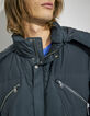 Men's black quilted padded jacket with zipped pockets-4
