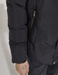 Men's black quilted padded jacket with zipped pockets-5