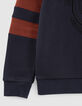 Marine sweater reliëf maxi-borduursel jongens-5