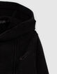 Boys’ black sweatshirt fabric biker-style cardigan-4