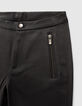 Pure Edition slim en cuir noir avec poches zippées femme-4