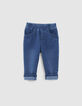 Medium blue jeans knitlooktricot bio baby’s-1