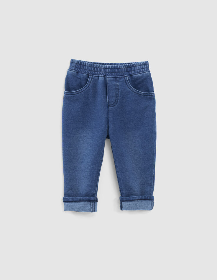 Medium blue jeans knitlooktricot bio baby’s-1