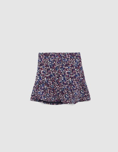 Girls’ navy stars and hearts LENZING™ ECOVERO™ skirt - IKKS