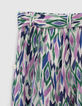 Cremeweiße Mädchenhose mit Ikat-Rautenprint-5