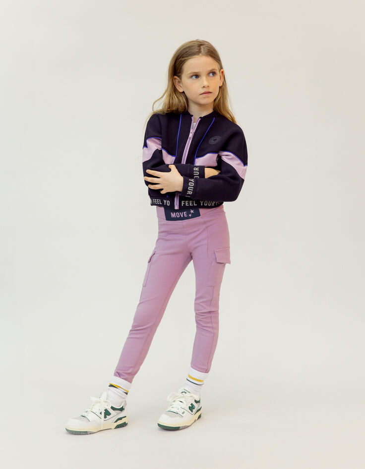 Lilac battle spirit leggings for girls-1