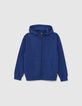 Blaue Jungensweatjacke mit Kapuze-2