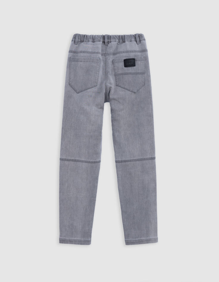 Grijze afgeknipte kniejeans JOGGER voor jongens-4