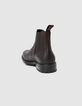 Chelsea boots brown notched nubuck leather Homme-3