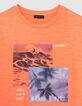 Fluo-oranje T-shirt biokatoen lenticulaire opdruk jongens-5