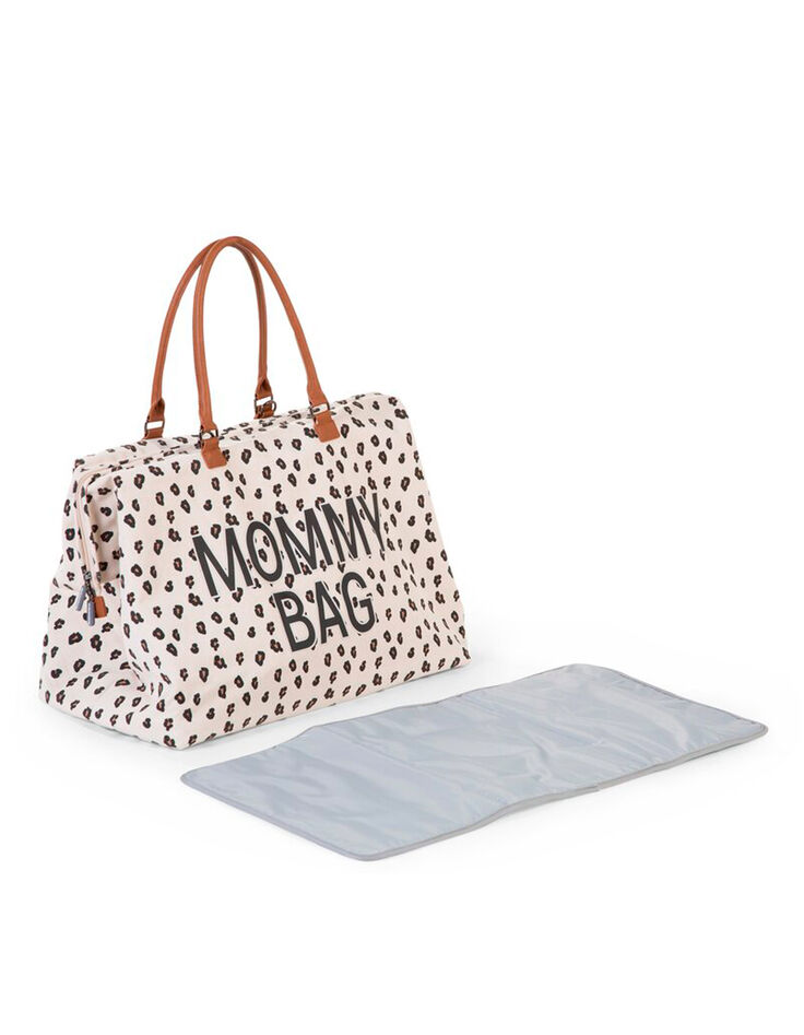 CHILDHOME Mommy Bag ecru leopard print baby changing bag-5