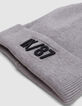 Boy's grey recycled knit beanie with gum logo-3