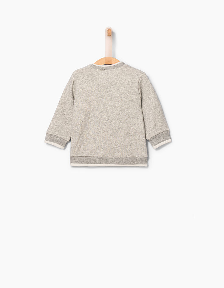Baby boys’ grey sweatshirt+California embroidery-3