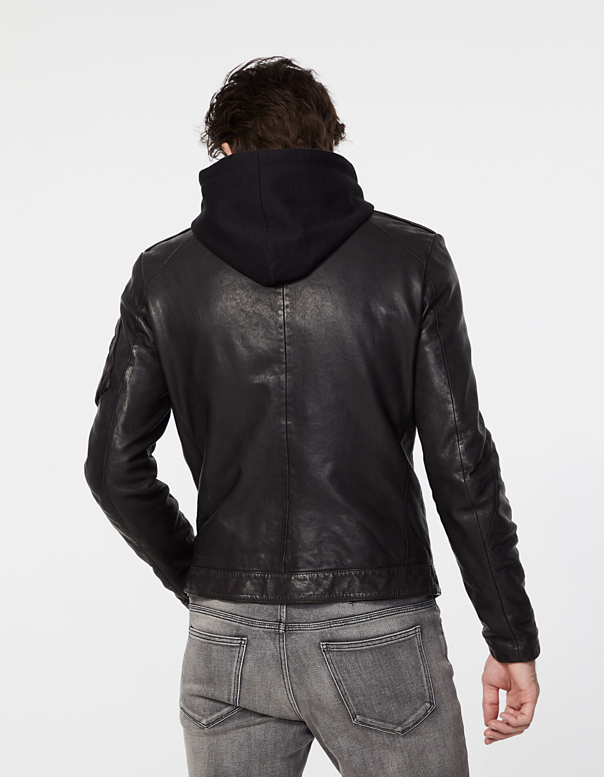 Sweatshirt sale biker jacket