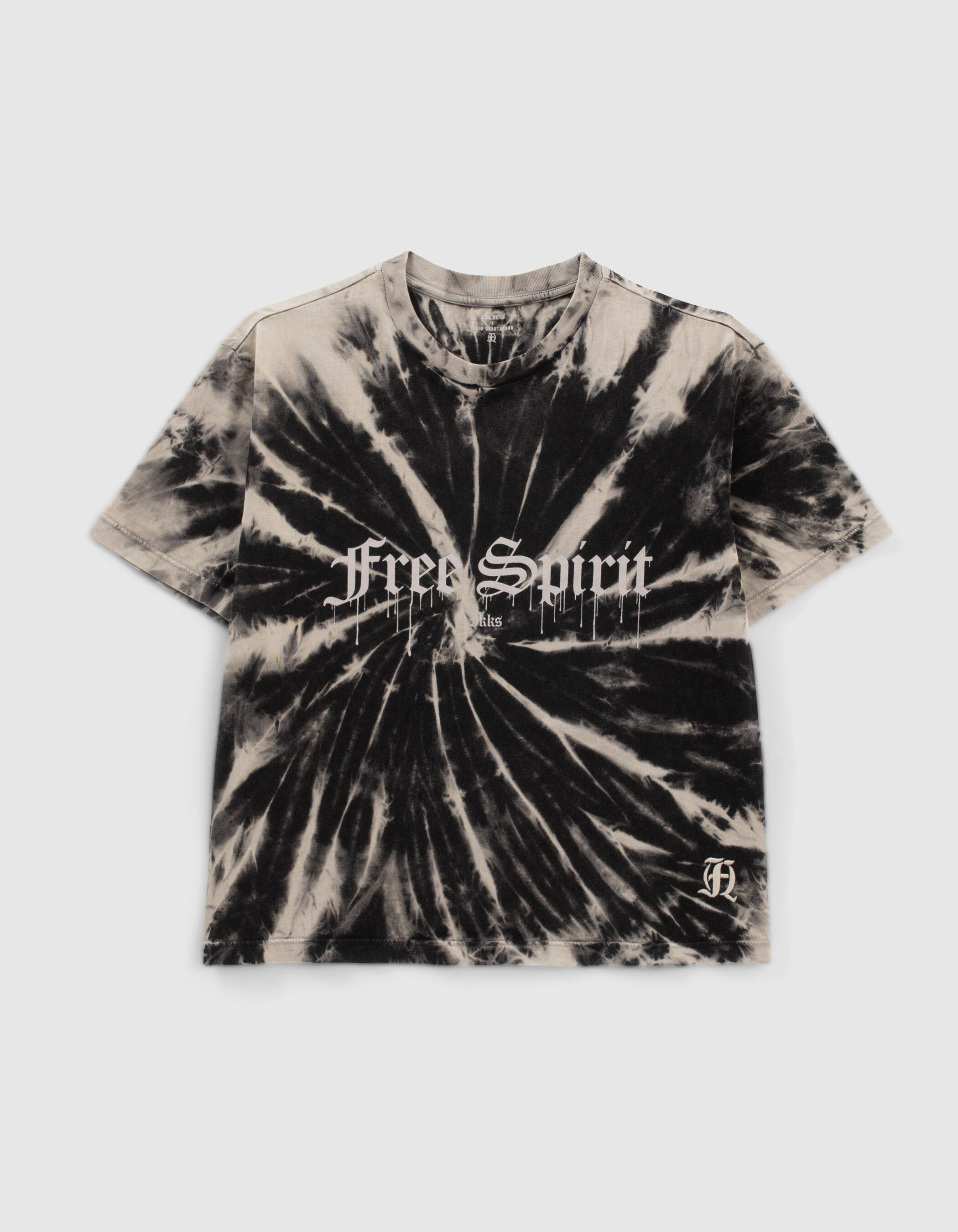 Tie dye shirt cheap zwart