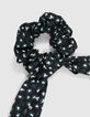 Girl's black leopard print chouchou-foulchie-2