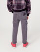 LOOSE grey denim battle spirit joggers for boys-3